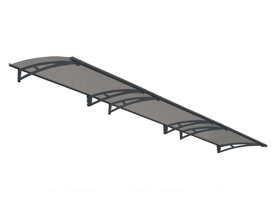 Aquila 4500 Door Awning 36" x 178" Solar Grey Panels | Palram-Canopia - Awnings-Canada