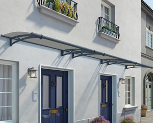 Aquila 4500 Door Awning 36" x 178" Solar Grey Panels | Palram-Canopia - Awnings-Canada