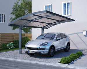 Arizona Wave 5000 9'6" x 16'3" Carport, RV and Boat Shelter Grey Frame Solar Grey Panels | Palram-Canopia - Awnings-Canada