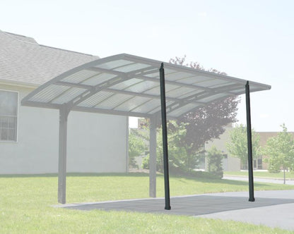 Arizona Wave 5000 9'6" x 16'3" Carport, RV and Boat Shelter Grey Frame Solar Grey Panels | Palram-Canopia - Awnings-Canada