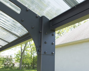 Arizona Wave 5000 9'6" x 16'3" Carport, RV and Boat Shelter Grey Frame Solar Grey Panels | Palram-Canopia - Awnings-Canada