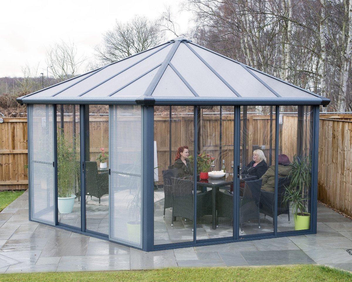 Garda™ 17 ft. x 19 ft. Enclosed Garden Gazebo / Hot Tub Enclosure | Palram-Canopia - Awnings-Canada