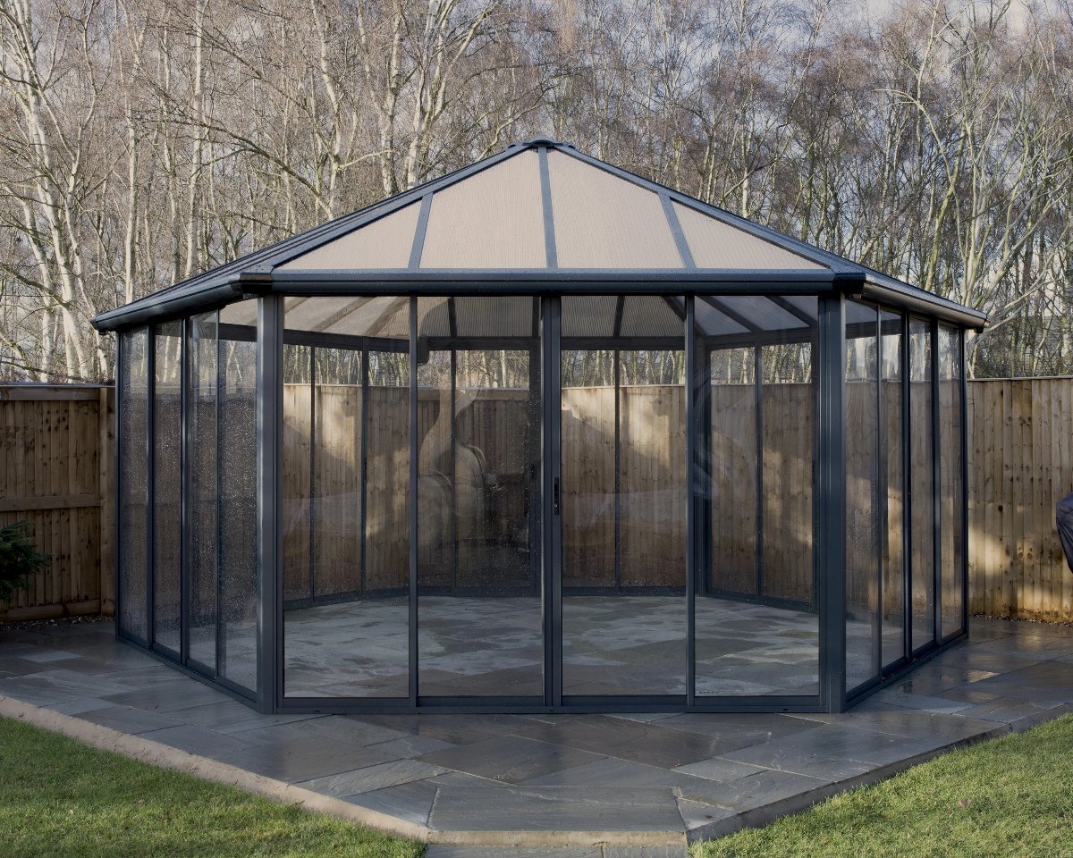 Garda™ 17 ft. x 19 ft. Enclosed Garden Gazebo / Hot Tub Enclosure | Palram-Canopia - Awnings-Canada