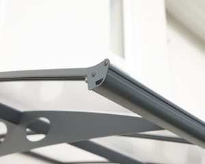 Herald™ 6690 Door Awning 55" x 264" Grey Frame Clear Panels | Palram-Canopia - Awnings-Canada
