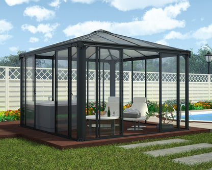 Ledro™ 3600 12 ft. x 12 ft. Enclosed Garden Gazebo | Palram-Canopia - Awnings-Canada