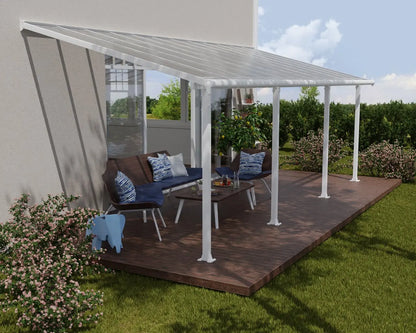 Olympia Patio Cover ~10 ft. x 24 ft. White Frame White Panels | Palram-Canopia Canopia by Palram