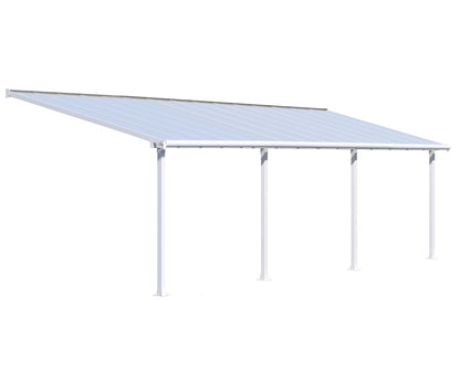 Olympia™ Patio Cover ~10 ft. x 30 ft. White Frame White Panels | Palram-Canopia - Awnings-Canada