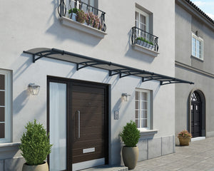 Aquila 4100 Door Awning  36" x 162" Solar Grey Panels | Palram-Canopia - Awnings-Canada