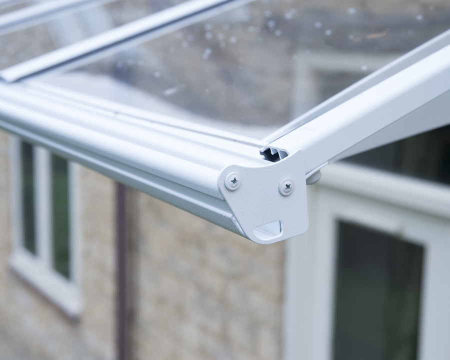 Bordeaux™ 4460 Door Awning 55" x 176" White Frame Clear Panels | Palram-Canopia - Awnings-Canada