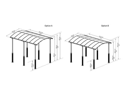 Tucson™ 5000 Gazebo (Arcadia) Grey Frame Bronze Panels 12 ft. x 16 ft. | Palram-Canopia - Awnings-Canada