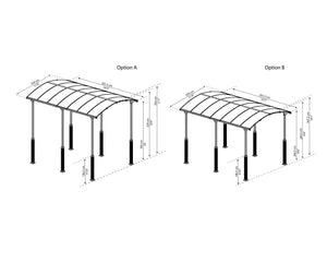 Arcadia™ Carport Alpine (Elevation) Kit, 4 Posts Minimum Required  | Palram-Canopia - Awnings-Canada
