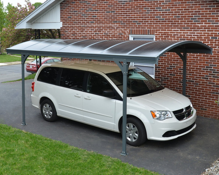 Vitoria 9'6" x 16' 5" Carport, RV and Boat Shelter Grey Frame Bronze Panels | Palram-Canopia - Awnings-Canada