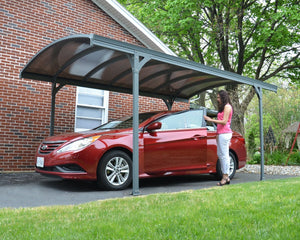 Vitoria 9'6" x 16' 5" Carport, RV and Boat Shelter Grey Frame Bronze Panels | Palram-Canopia - Awnings-Canada