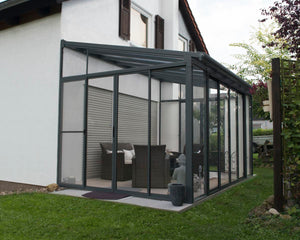 SanRemo™ 10 ft. x 14 ft. Solarium Patio Enclosure Grey | Palram-Canopia - Awnings-Canada