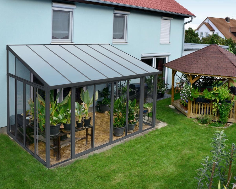 SanRemo™ 10 ft. x 14 ft. Solarium Patio Enclosure Grey | Palram-Canopia - Awnings-Canada