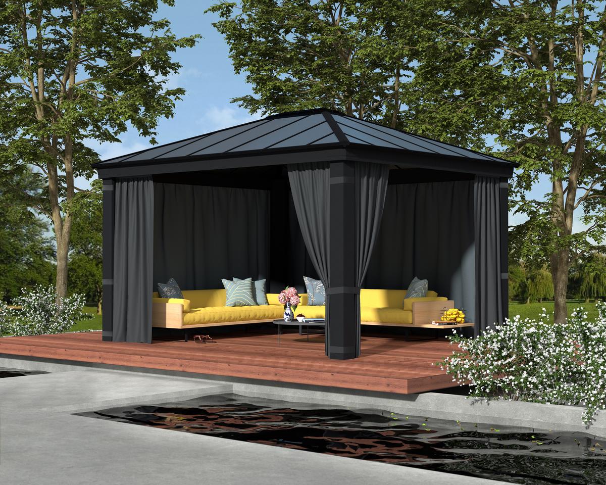 Dallas™ Gazebo Curtain Set | Palram-Canopia - Awnings-Canada