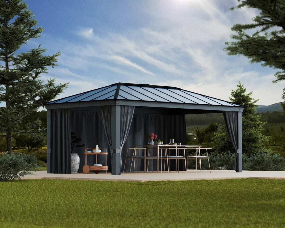Dallas™ Gazebo Curtain Set PalramCanopia Dallas™ 4300 12 ft. x 14 ft. Garden Gazebo