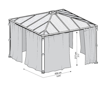 Palermo™ Gazebo Curtain set | Palram-Canopia - Awnings-Canada