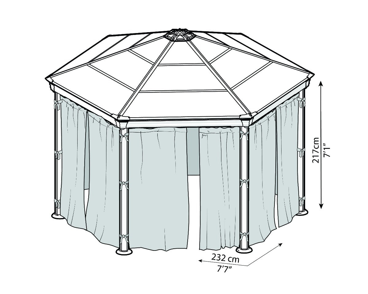 Roma™ Gazebo Curtain Set | Palram-Canopia - Awnings-Canada