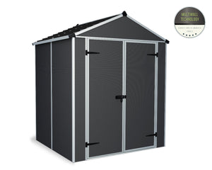 Rubicon™ ~6 ft. x 5 ft. Grey Storage Shed | Palram-Canopia - Awnings-Canada