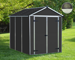 Rubicon™ ~6 ft. x 7.5 ft. Grey Storage Shed | Palram-Canopia - Awnings-Canada