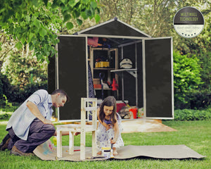 Rubicon™ ~6 ft. x 7.5 ft. Grey Storage Shed | Palram-Canopia - Awnings-Canada