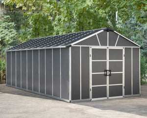 Yukon™ ~11 ft. × 21 ft. Skylight™ Storage Shed in Grey | Palram-Canopia - Awnings-Canada