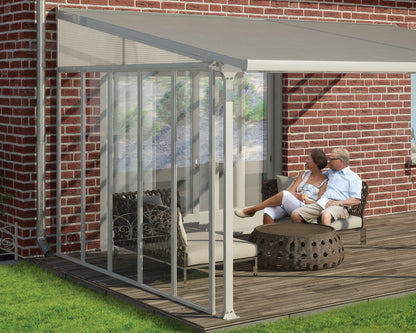 Patio Cover SideWall 10 ft. White Frame Clear Panels | Palram-Canopia - Awnings-Canada