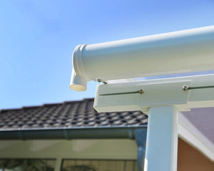 Sierra™ Patio Cover 7.5 ft. x 15 ft. White Frame Clear Panels | Palram-Canopia - Awnings-Canada