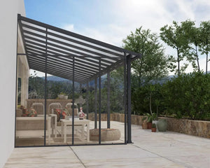 Patio Cover SideWall 10 ft. Grey Frame Clear Panels | Palram-Canopia Canopia by Palram