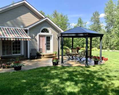 Roma™ 14 ft. x 12 ft. Hexagonal Garden Gazebo | Palram-Canopia - Awnings-Canada