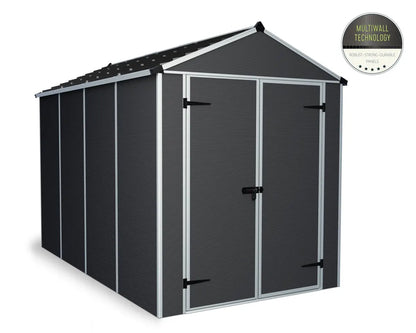 Rubicon ~6 ft. x 12 ft. Grey Storage Shed  | Palram-Canopia Canopia by Palram