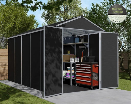 Rubicon ~6 ft. x 12 ft. Grey Storage Shed  | Palram-Canopia Canopia by Palram