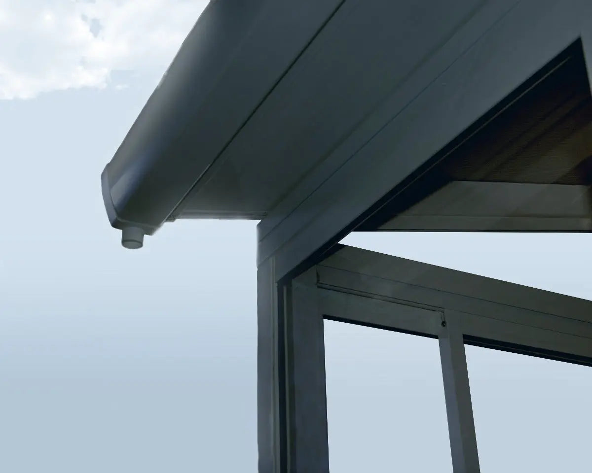 SanRemo 10 ft. x 10 ft. Solarium Patio Enclosure Grey Frame Translucent Roof | Palram-Canopia Canopia by Palram