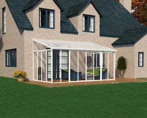 SanRemo 10 ft. x 18 ft. Solarium Patio Enclosure White Frame White Roof | Palram-Canopia Canopia by Palram