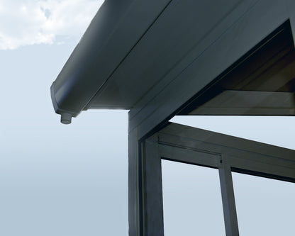 SanRemo™ 10 ft. x 18 ft. Solarium Patio Enclosure Grey Frame Clear Glazing | Palram-Canopia - Awnings-Canada