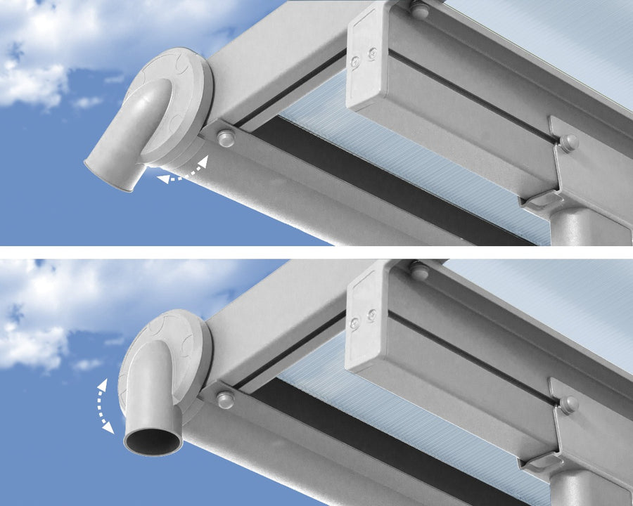 Sierra™ Patio Cover 7.5 ft. x 22.5 ft. White Frame Clear Panels | Palram-Canopia - Awnings-Canada
