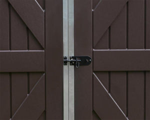 Skylight™ ~6' x 7' 5" Storage Shed Beige Walls Brown Doors | Palram-Canopia - Awnings-Canada