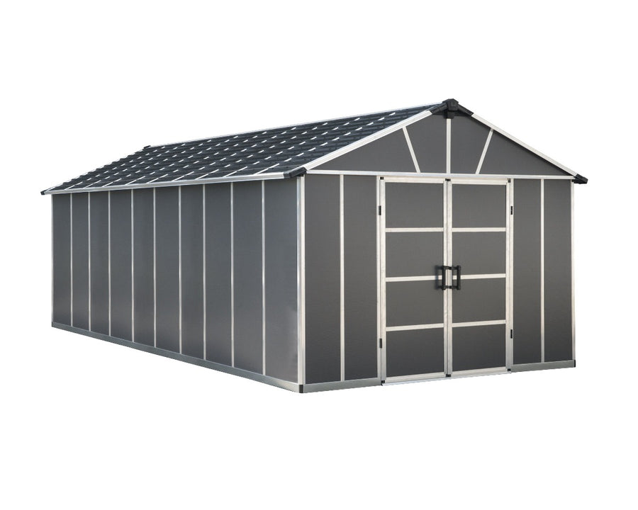 Yukon™ ~11 ft. × 21 ft. Skylight™ Storage Shed in Grey | Palram-Canopia - Awnings-Canada